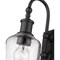 Z-Lite Bryant 1 Light Wall Sconce, Matte Black And Clear Seedy 734-1S-MB - alternate 2